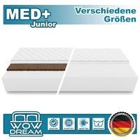 Kindermatratze MED+ 100x200x10cm aus hochwertigem Kaltschaum | Rollmatratze mit waschbarem Bezug I H3 I Ohne Kokosmatte