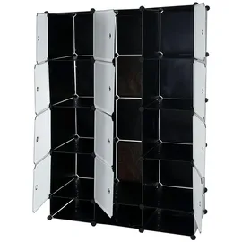 MCW Steckregal Kunststoff 37x37x47 cm Schwarz/Weiß