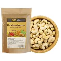 0,5kg Cashewkerne ganz frisch unbehandelt Cashewnüsse Cashew Cashews hohe Qualit