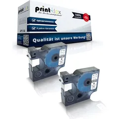 2x Kompatible Schriftbänder für Dymo D1 45013 Labelmanager 280 Labelmanager 300 Labelmanager 350 Labelmanager 350 D S0720530 12mmx7m Kassetten Pa...