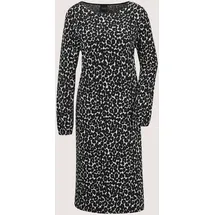 Madeleine Midikleid Leo-Print Schwarz 44