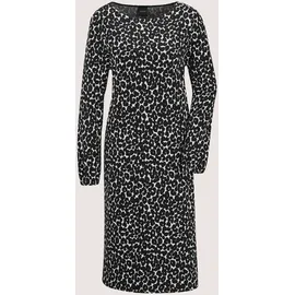 Madeleine Midikleid Leo-Print Schwarz 44