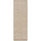 benuta pure Wollteppich Rocco Taupe 80x250 cm - Naturfaserteppich aus Wolle,