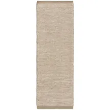 benuta pure Wollteppich Rocco Taupe 80x250 cm - Naturfaserteppich aus Wolle,