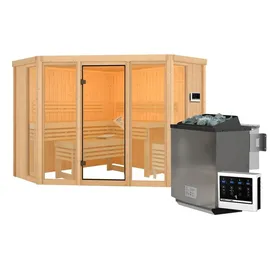 Karibu Alcinda 2 inkl. 9 kW Bio-Ofen + ext. Steuerung