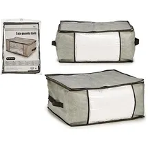 BigBuy Organizer aus Textil für den Schrank BOXX 45 x 30 x 20 cm 20-tlg. beige