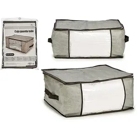 BigBuy Organizer aus Textil für den Schrank BOXX 45 x 30 x 20 cm 20-tlg. beige