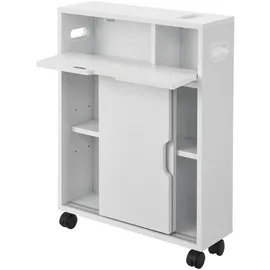 [en.casa] Badezimmerschrank Kempele Nischenschrank 67x52x17 cm Weiß