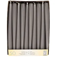 Papstar Leuchterkerzen Ø 2,2 cm 25 cm 100 St. grau