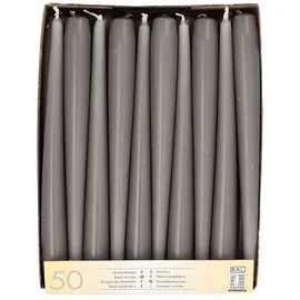 Papstar Leuchterkerzen Ø 2,2 cm 25 cm 100 St. grau
