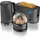 Arendo - SET Toaster MANHA mit Eierkocher SEVENCOOK Edelstahl Grau, Toaster 4 Scheiben, LED-Display, 6 Bräunungsgrade, Brötchenhalter - Eierkocher 1-7