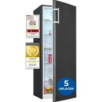 GGV Exquisit Exquisit Vollraumkühlschrank 242 Liter, 5 Ablagen, LED-Beleuchtung,