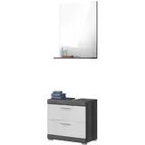 inn.furn Badmöbel-Set Shawn 2-tlg. Weiß Hochglanz