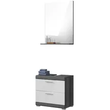 inn.furn Badmöbel-Set Shawn 2-tlg. Weiß Hochglanz