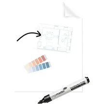 Legamaster Magic-Chart Clearboard Folie 80x60 cm transparent 25 St.