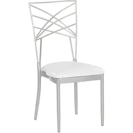 Beliani Esszimmerstuhl 2er Set GIRARD Metall Silber