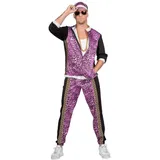 Metamorph Kostüm 80er Trainingsanzug Purple Panther Herren XL
