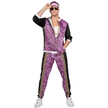 Metamorph Kostüm 80er Trainingsanzug Purple Panther Herren XL