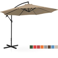 Uniprodo Ampelschirm Ø 300 cm neigbar taupe