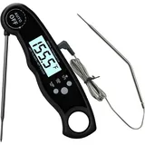 Fleischthermometer, 2-in-1-fleischthermometer, Sofort Ablesbar, Digitales Lebensmittelthermometer Mit Alarmfunktion Hintergrundbeleuchtung Zum Kochen, Grillen, Rauchen, Braten, Backen, Küche, Ofen