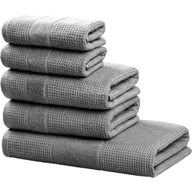 OTTO home Kimi Handtuchset 5-tlg. grau