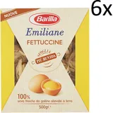 6 Barilla Emiliane Fettuccine all'uovo n 430 Pasta und ei 500g mehr raues Gebäck