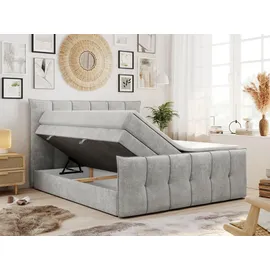MKS King Boxspringbett 120 x 200 cm H4 Hellgrau