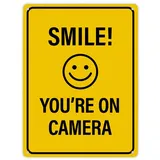 trendaffe Smile you're on camera Metallschild XL mit lachendem Gesicht