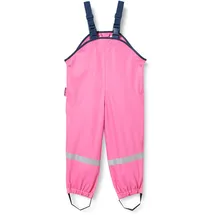 Playshoes Matschhose Regenlatzhose Fleece-Futter Unisex Kinder Wind- und wasserdichte Regenhose Regenbekleidung, pink, 104