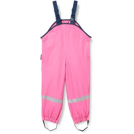 Playshoes Matschhose Regenlatzhose Fleece-Futter Unisex Kinder Wind- und wasserdichte Regenhose Regenbekleidung, pink, 104