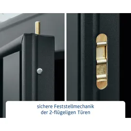 EcoStar Gerätehaus Trend-P Typ 2 2,48 x 2,83 x 2,32 m anthrazitgrau Doppeltür