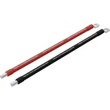 Offgridtec 1m Batteriekabel 25mm2 M8 Terminal Zu Schraubklemmenanschluss, & UV-beständig, Flammwidrig, Für Geräte Mit M8 Schraubklemmenanschluss, Hohe Belastbarkeit, Rot/Schwarz