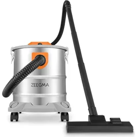 Zeegma ZONDER PRO ASH Trockensauger für Asche und Schutt, Edelstahlbehälter 20 L, HEPA-Filter, Ausblasfunktion Kabel 5 m