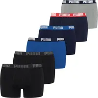 Puma Basic Boxershorts blue/black S 6er Pack