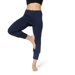 Yoga Hose 3/4 mit Rock BLV50-276 - Dunkelblau - M