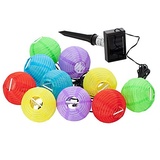 gartenundmoebel.de LED Lampion-Lichterkette, bunt