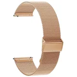 Powerwill Uhrenarmband Ersatz Edelstahl Metallgitterband,Schnellverschluss Uhrenarmband, Uhrenarmband,18mm 20mm 22mm,Smart Watch Armbänder für Männer Frauen goldfarben 20 mm