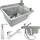 QLS Ausgussbecken 50,5 x 34,5 x 20 cm Grau
