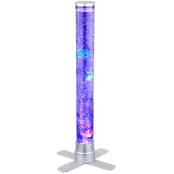 RGB LED Wassersäule, Farbwechsler, klar, Fische, H 61cm