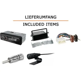 JUST SOUND best choice for caraudio Autoradio Einbaupaket JBL Celebrity 150 passend für Mitsubishi L200 KA_T, KB_T Schwarz | Bluetooth USB