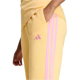 adidas Essentials 3-Streifen French Terry Cuffed Jogginghose semi ice tangerine/st tropic bloom L