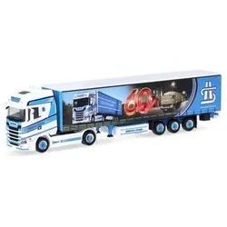 HERPA 317306 1:87 Scania CS20 HD Gardinenplanen-Sattelzug „Spedition Höhner/60 Jahre“