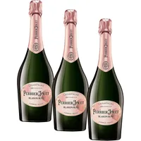 Perrier-Jouët Blason Rosé Champagner, Zarte Aromen von reifen Früchten & frischem Brot mit einem vollmundigen, großzügigen Abgang, Aperitif, 1 x 0,75L (Packung mit 3)