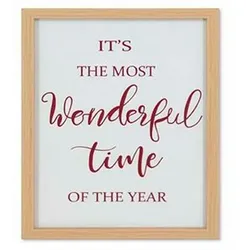 Wandbild 22 x 32 cm Wonderful Time Kunststoff Rot