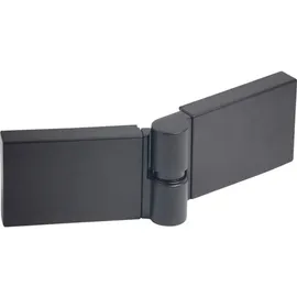 Breuer Seitenwand für Drehtür PANORAMA 80 x 200 cm Dekor Satiniert Profilfarbe schwarz - Schwarz