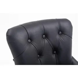 CLP 2er Set Barhocker Lakewood Echtleder schwarz/antik