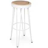 BIZZOTTO - Weißer Barhocker aus Natürlichem Holz