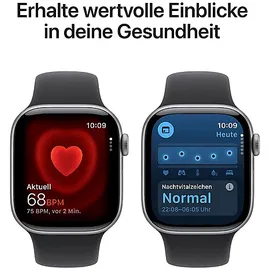 Apple Watch Series 11 GPS 42mm Space Grey Aluminium Sport Band black S/M