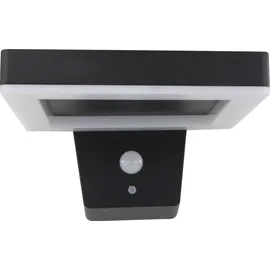 REV Ritter LED Solar Wandleuchte Square schwarz mit Bewegungsmelder und Dämmerungssensor
