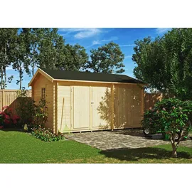 Kiehn-Holz Gartenhaus Gassler Berg 4,53 x 3,40 m Beige
